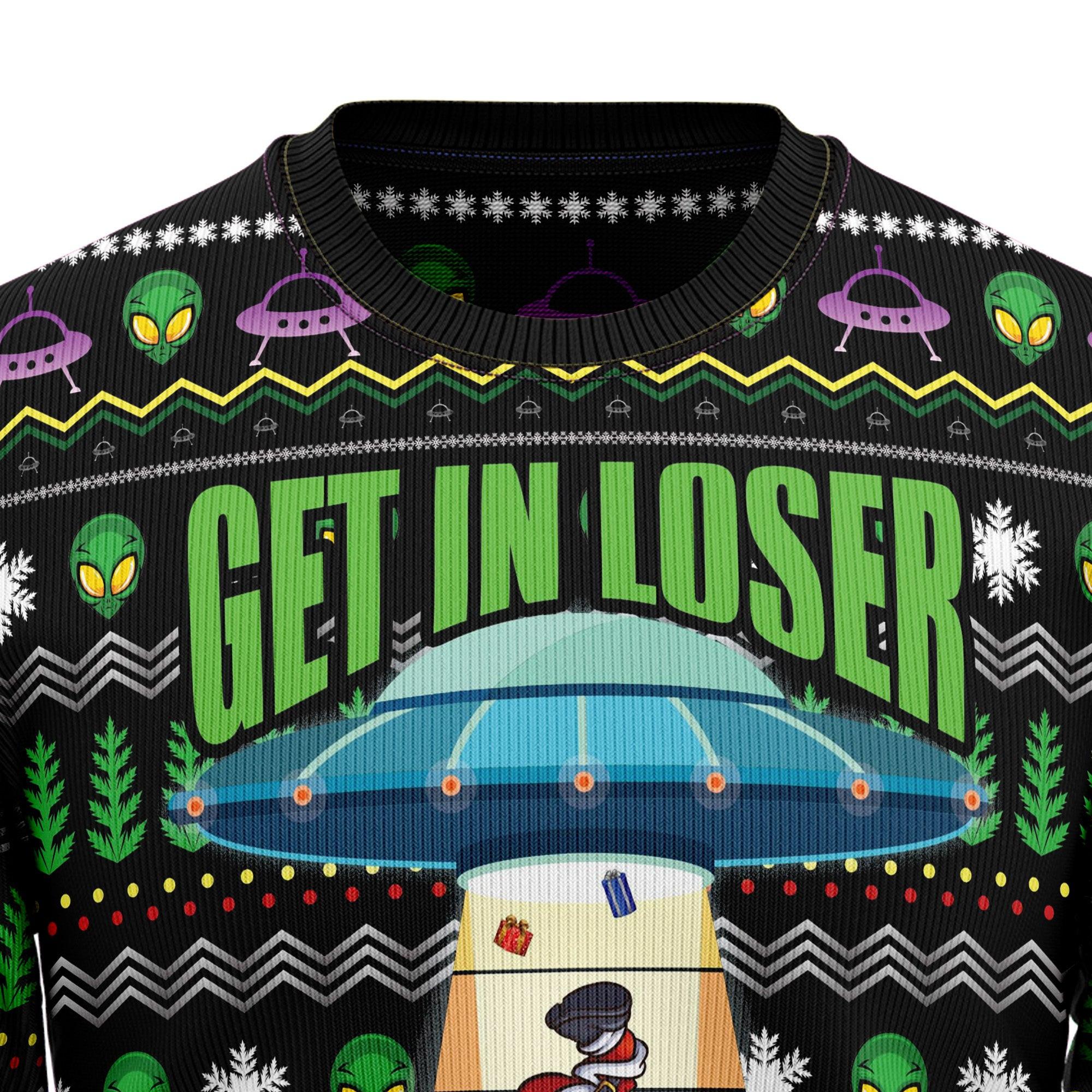 Alien Get In Loser Ugly Sweater