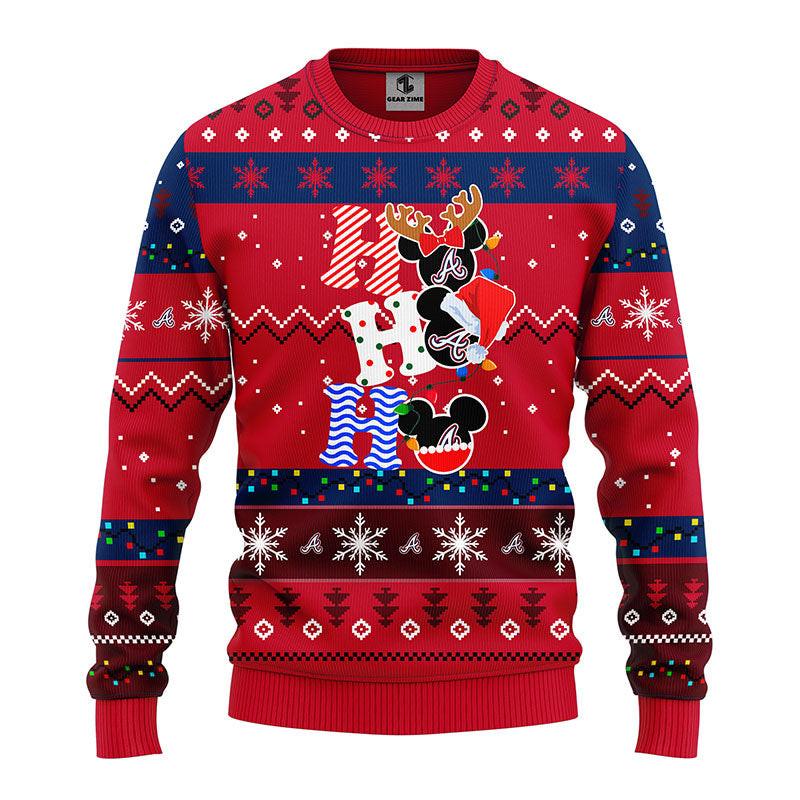 Atlanta Braves Hohoho Mickey Ugly Sweater