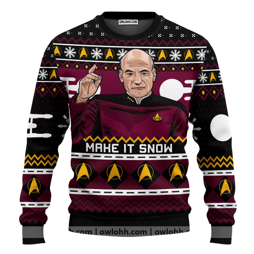 Captain Picard Ugly Christmas Sweater