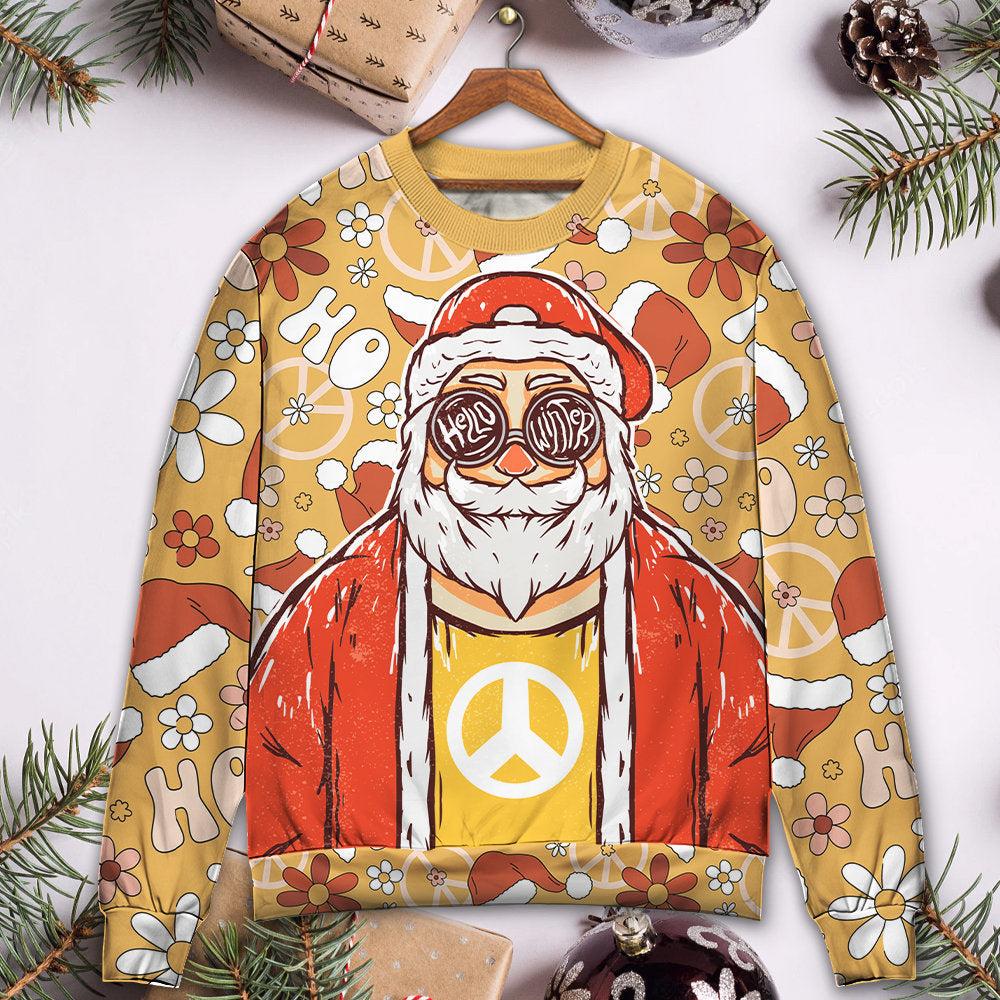 Christmas Santa Cutie Hippie Groovy Ugly Sweater