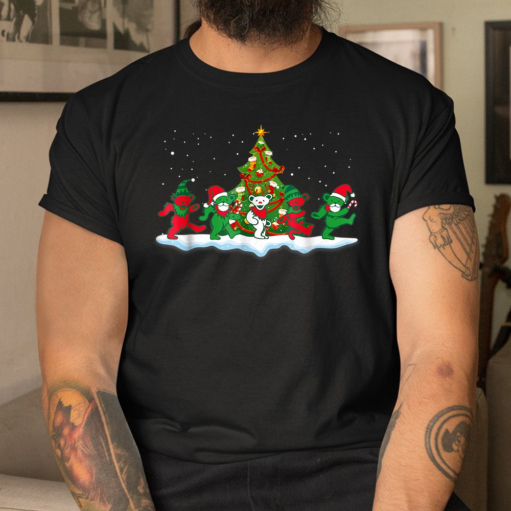 Dancing Bears Shirt Santa Elf Bear Funny Christmas Shirt