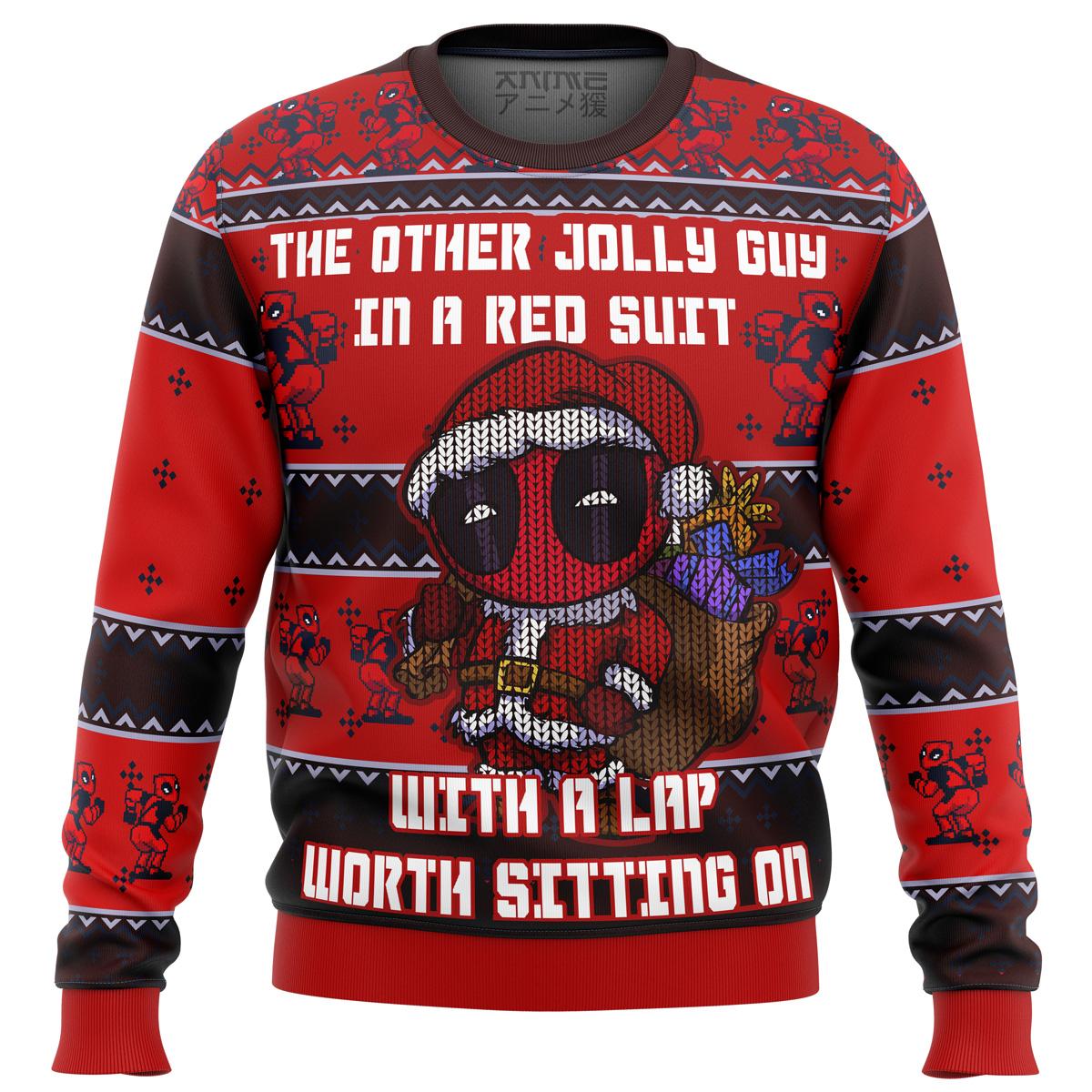 Deadpool Jolly Red Guy Ugly Sweater