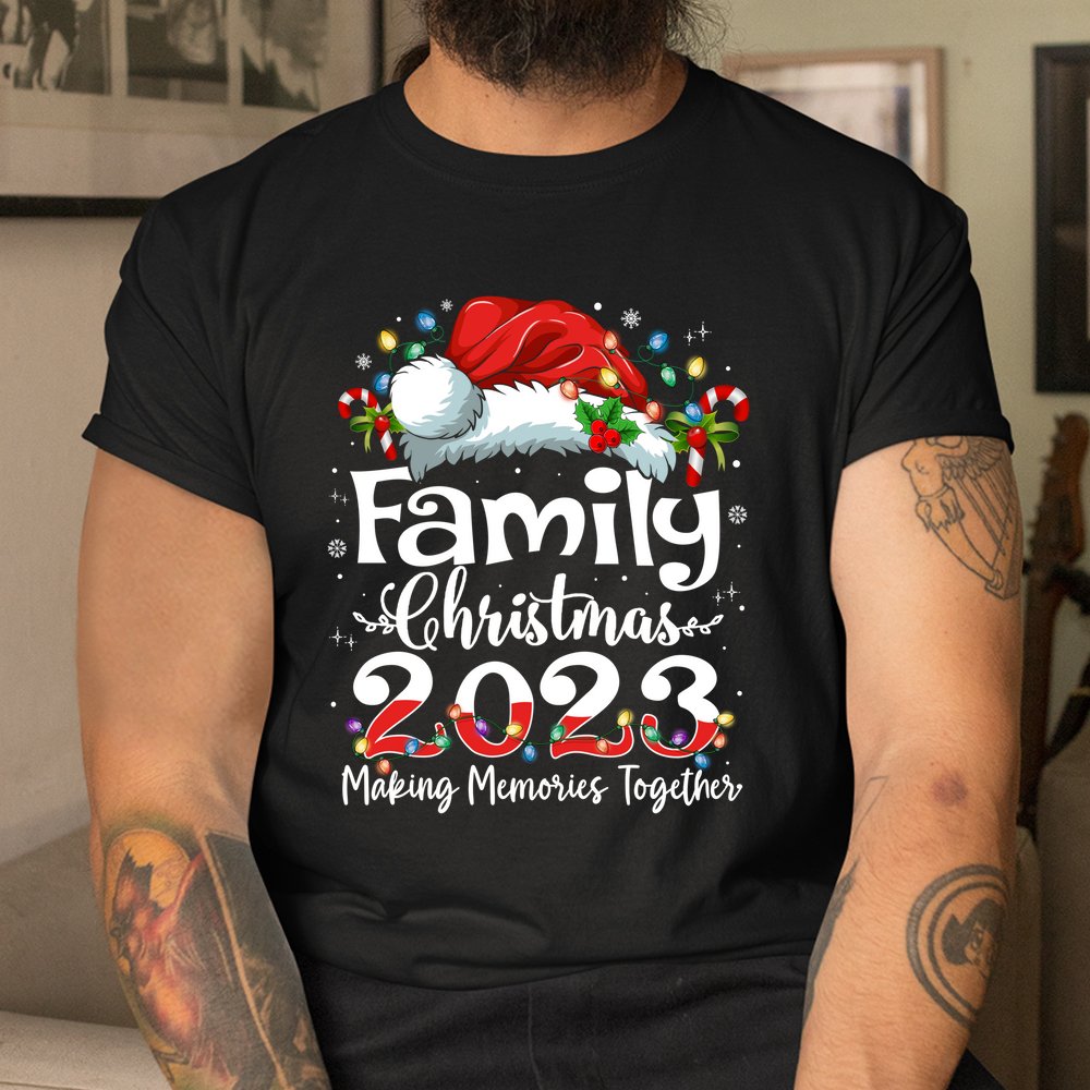 Family Christmas 2023 Matching Squad Santa Elf Shirt