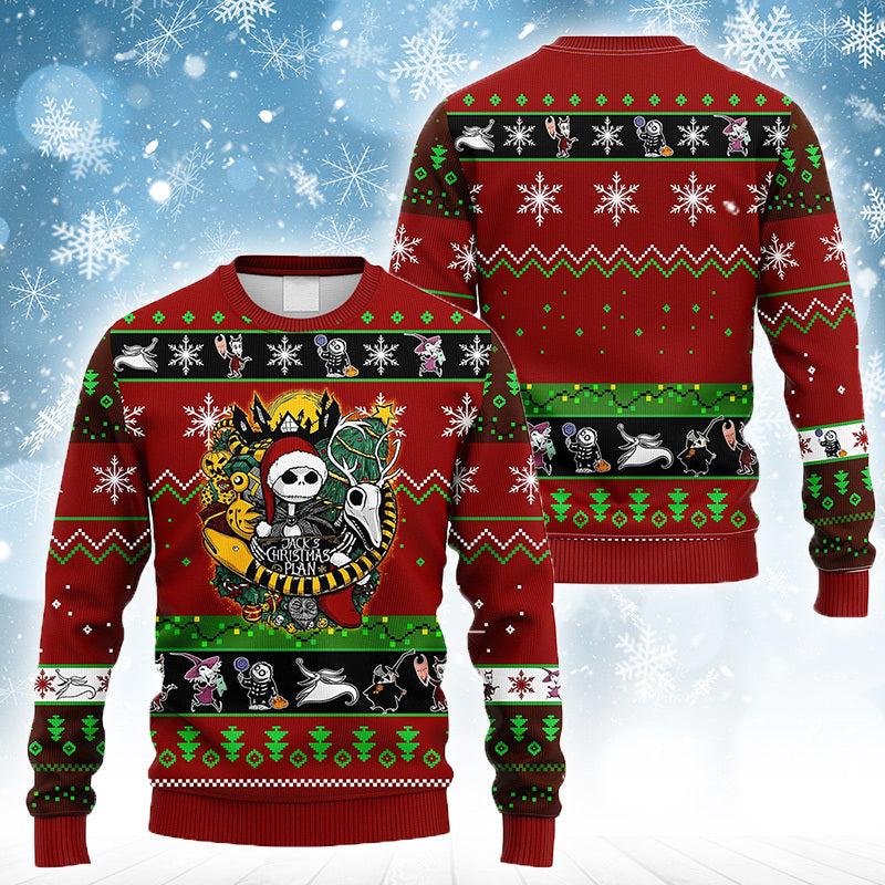 Jack Skellington's Christmas Plan Ugly Sweater
