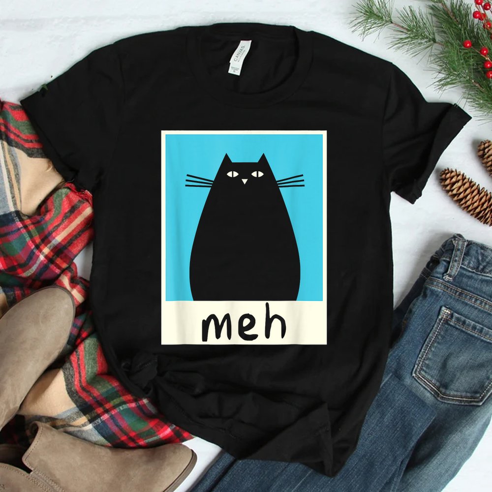 Meh Cat Shirt Meow Kitty Cat Lover Japanese Cat Kawaii Anime Shirt