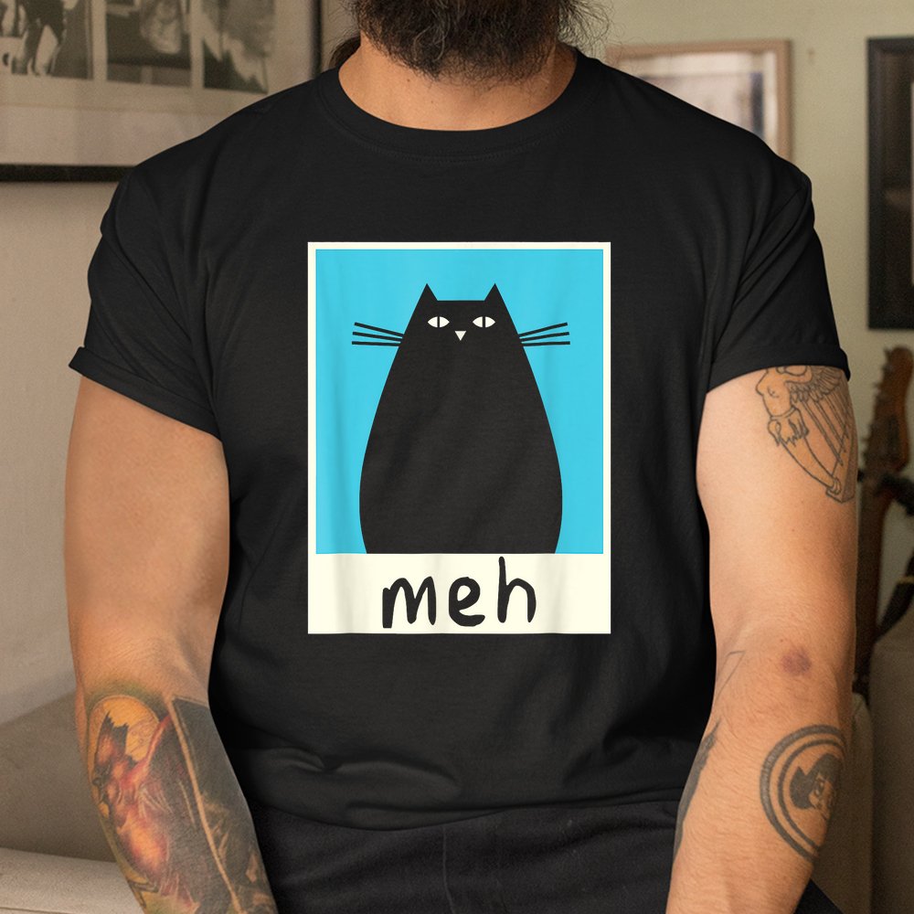 Meh Cat Shirt Meow Kitty Cat Lover Japanese Cat Kawaii Anime Shirt