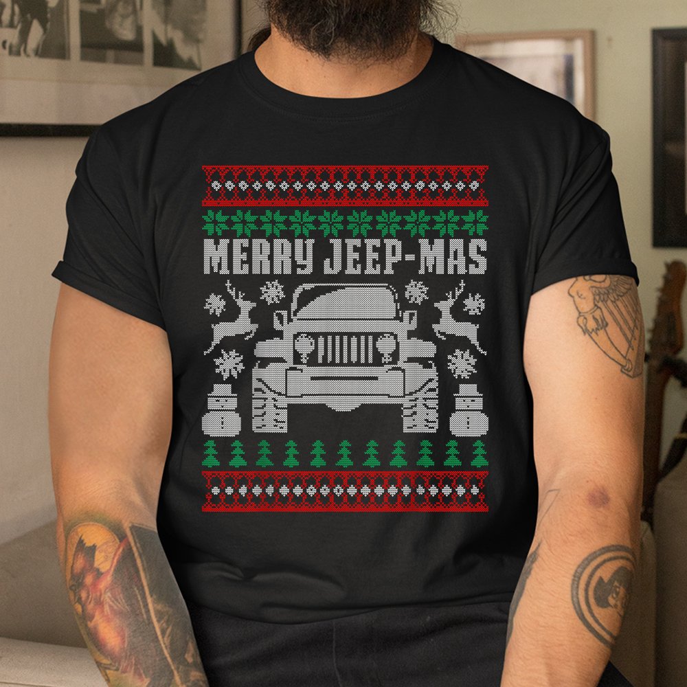 Merry Jeepmas Buffalo Plaid Christmas Xmas Shirt