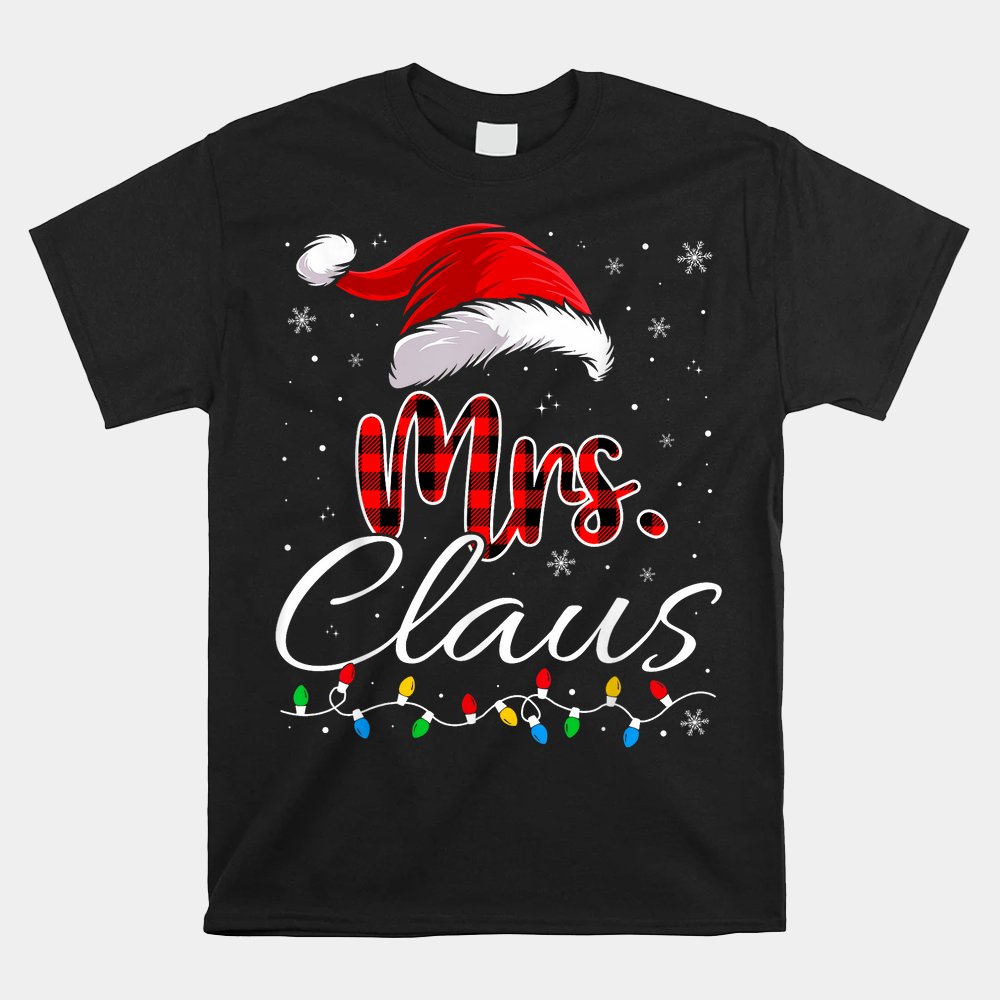 Mr And Mrs Claus Couples Matching Christmas Pajamas Santa Shirt