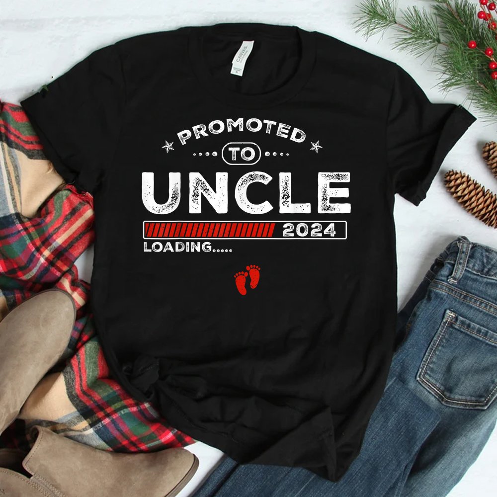 Promoted To Uncle Est 2024 Loading Soon To Be Dad Uncle Shirt