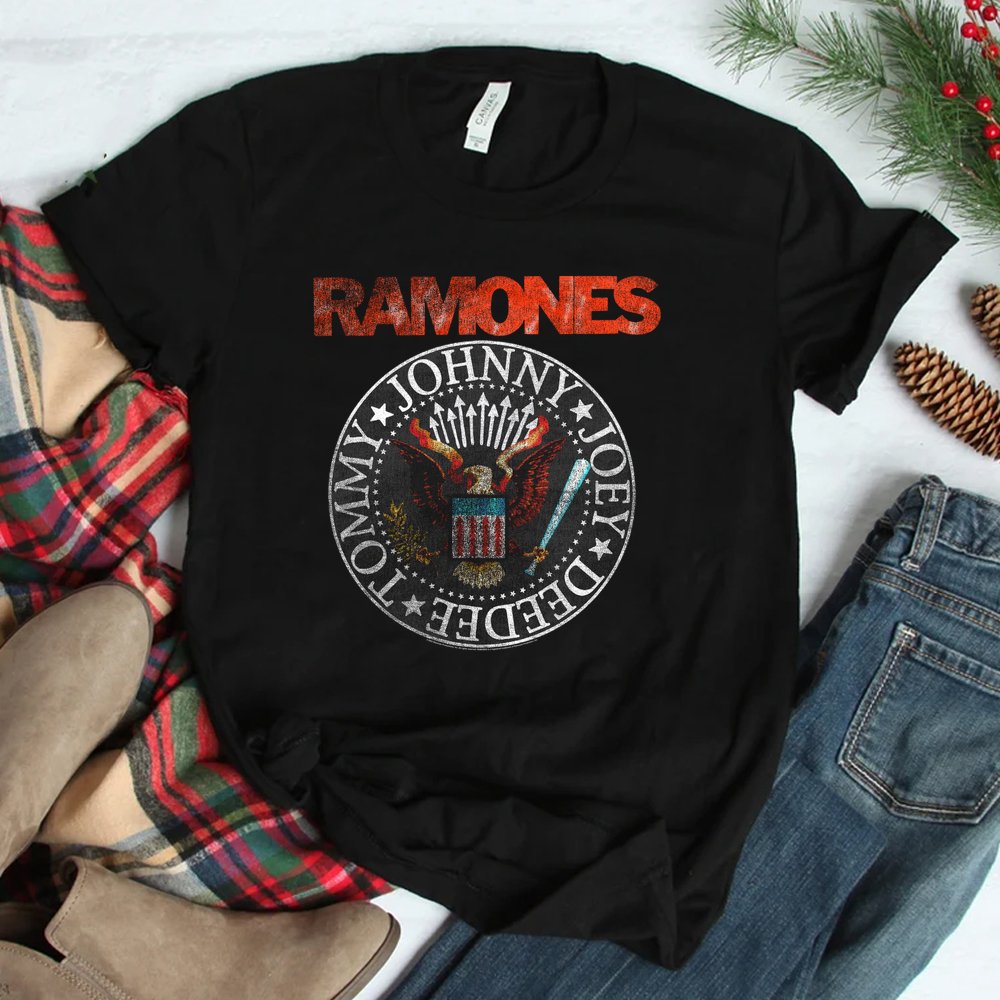 Ramones VINTAGE EAGLE SEAL Rock Music Band Shirt