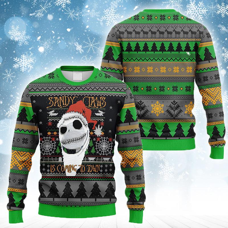 Sandy Claws Is Coming To Town Ugly Sweater