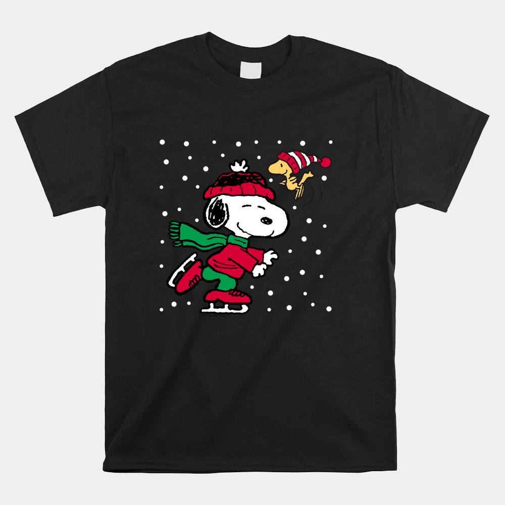 Snoopy Ice Skating Christmas Shirt