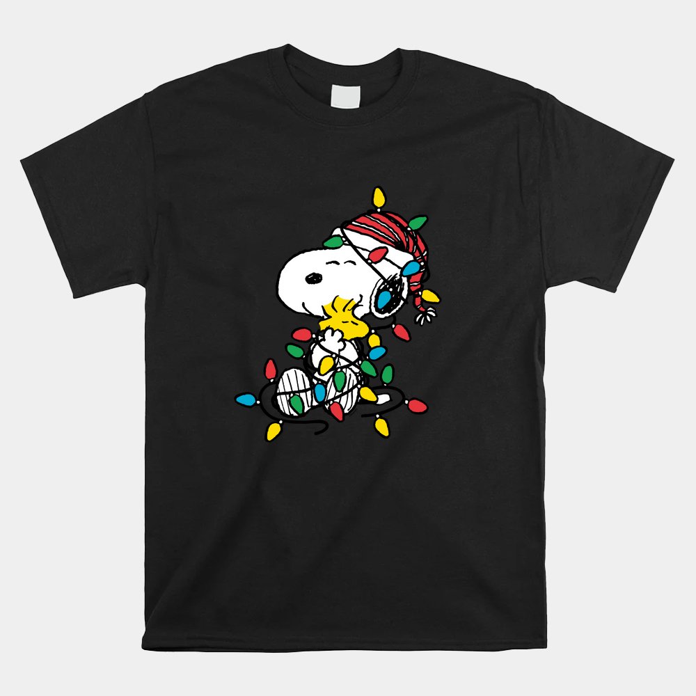 Snoopy Woodstock Christmas Lights Shirt