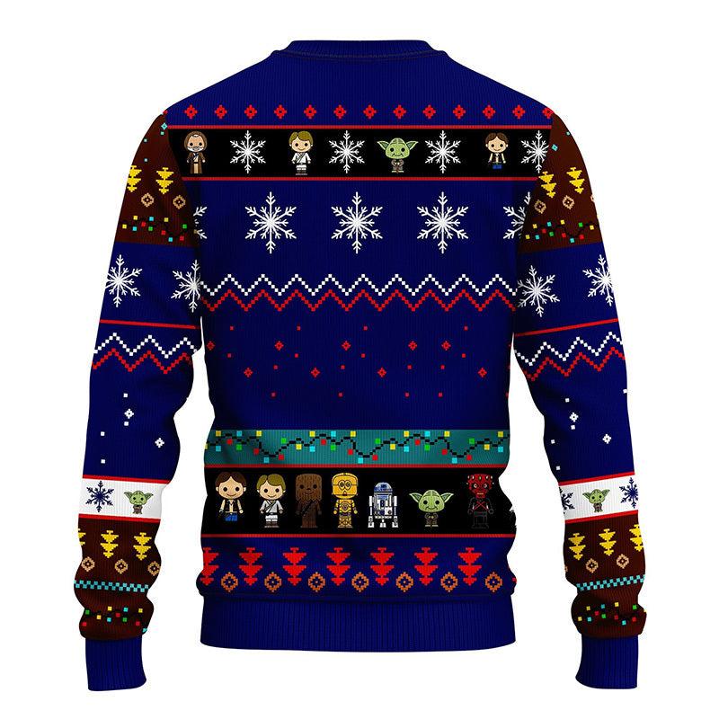 Star Wars Style Darth Reindeer Xmas Ugly Sweater
