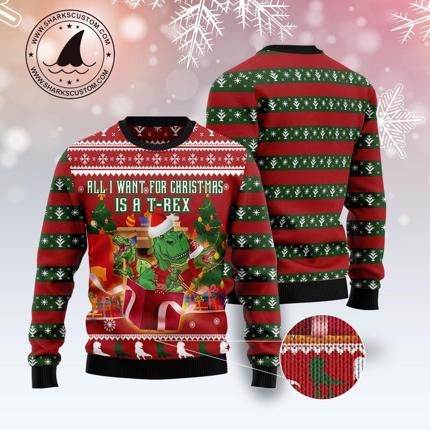 T Rex Christmas'S Gift Ugly Sweater
