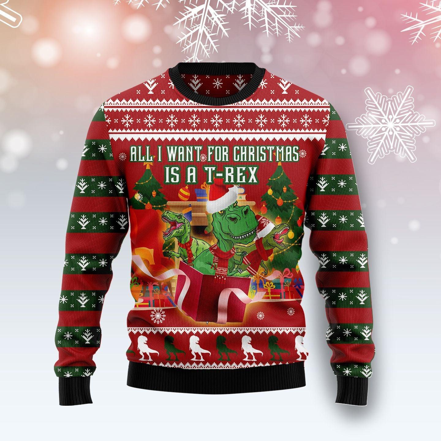 T Rex Christmas'S Gift Ugly Sweater