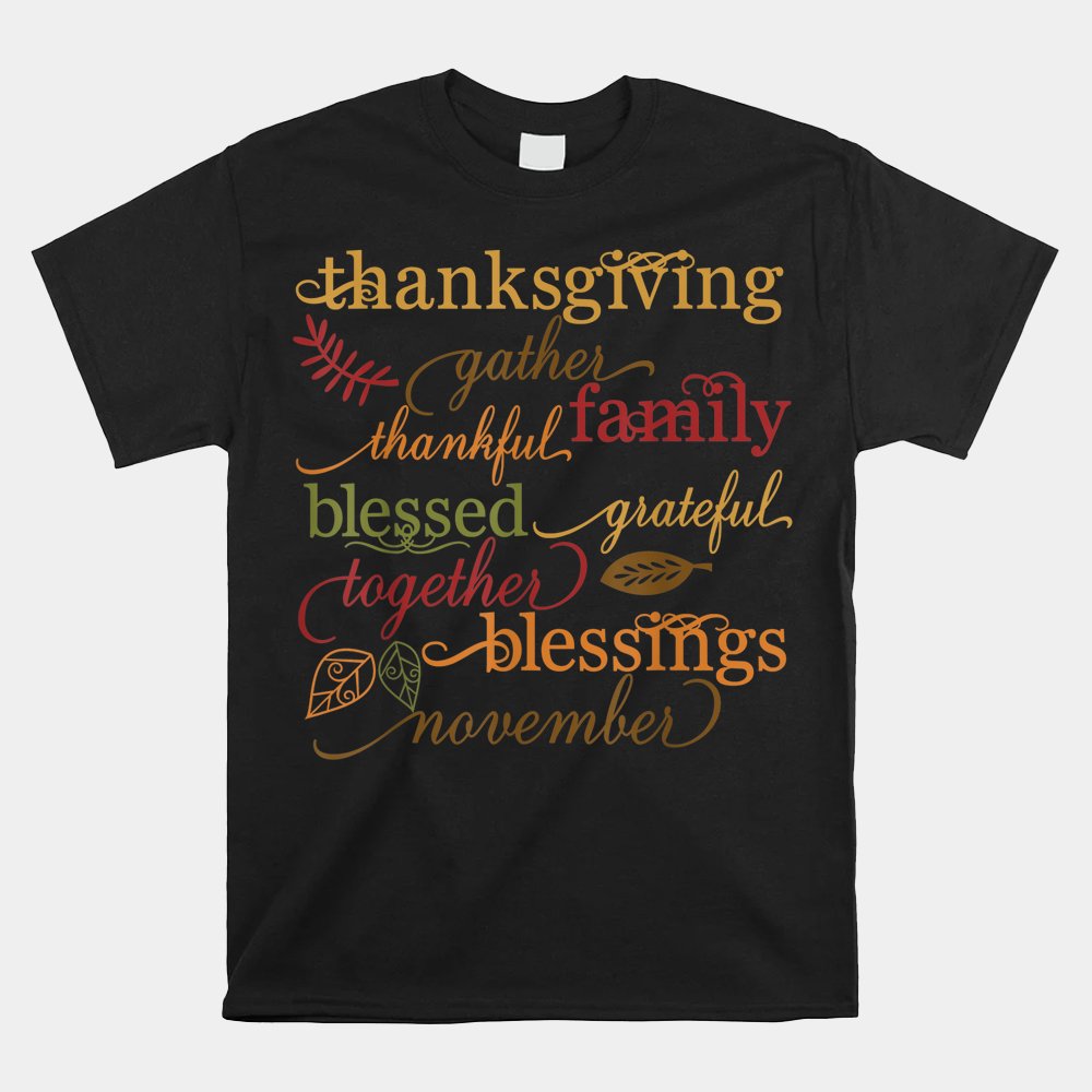 Thankful Blessings Thanksgiving Family Shirt