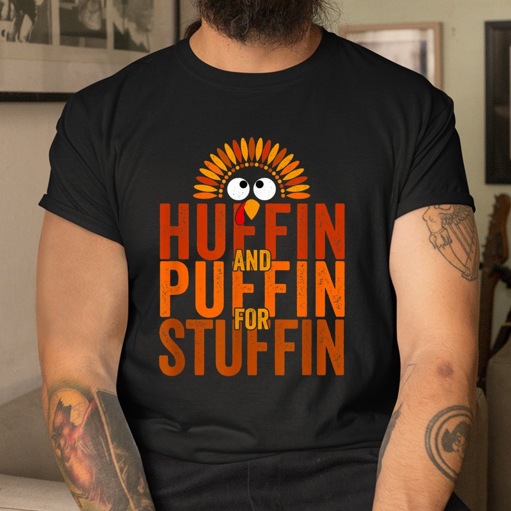 Thanksgiving Run Turkey Trot Huffin And Puffin Chicken Fall Shirt