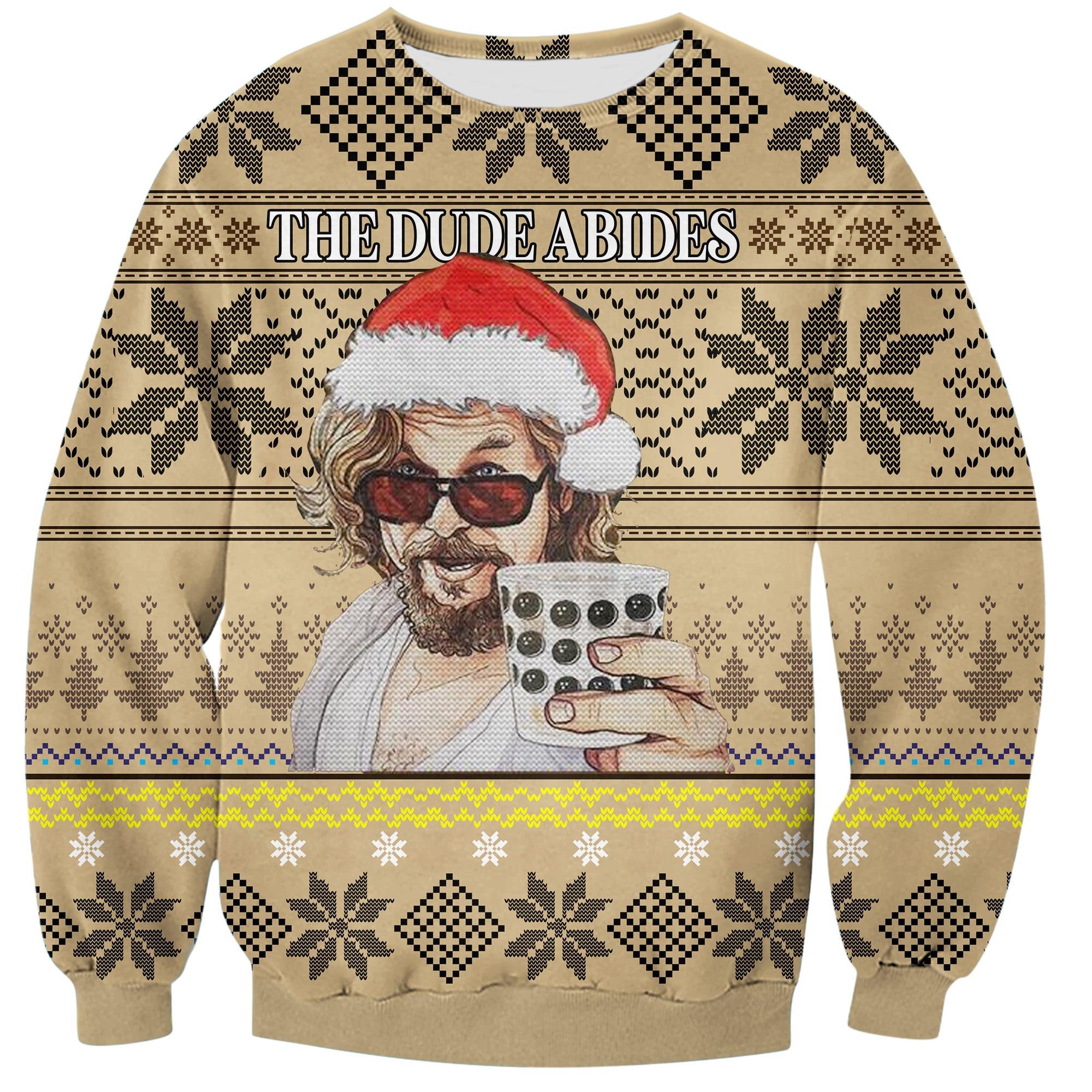 The Dude Abides Print Ugly Sweater