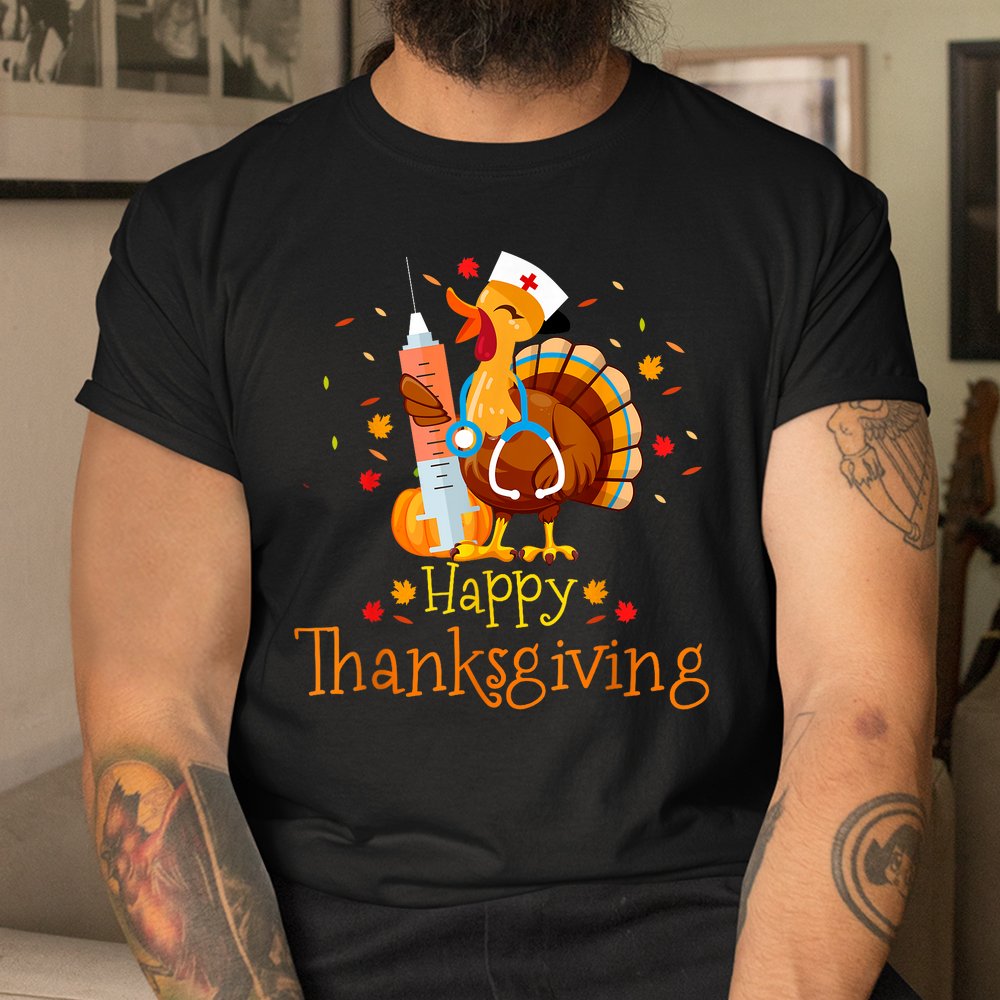 Turkey Nurse Thanksgiving Shirt Women Holiday Nursing Shirt