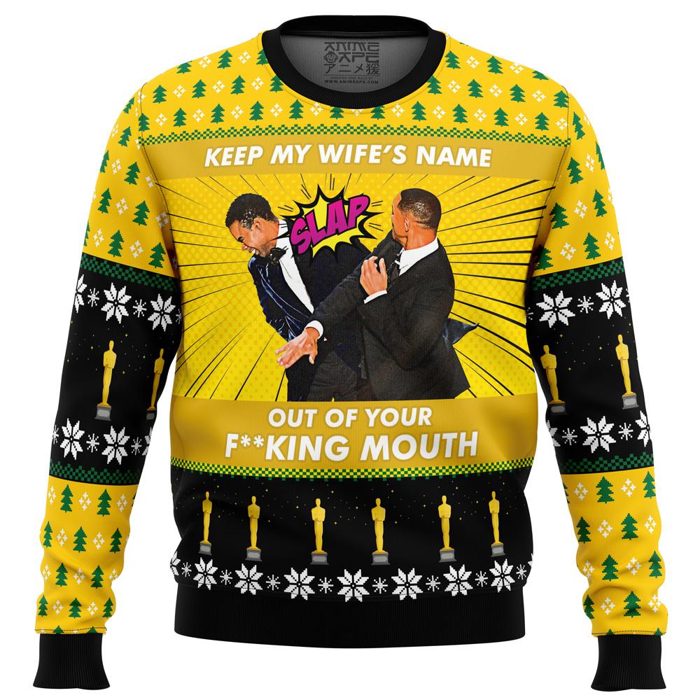 Will Smith Slaps Chris Rock Meme Ugly Sweater