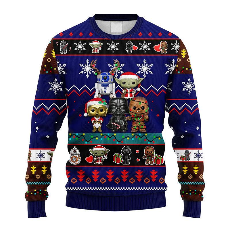 Xmas Star Wars Characters Ugly Sweater