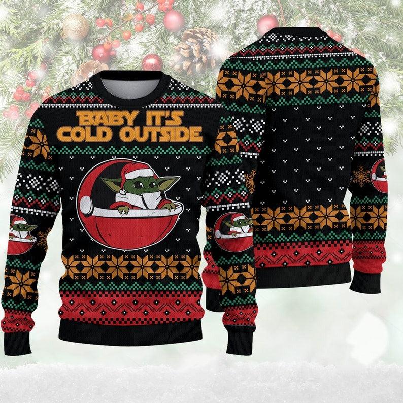 Yoda Baby It's Cold Outside Ugly Sweater