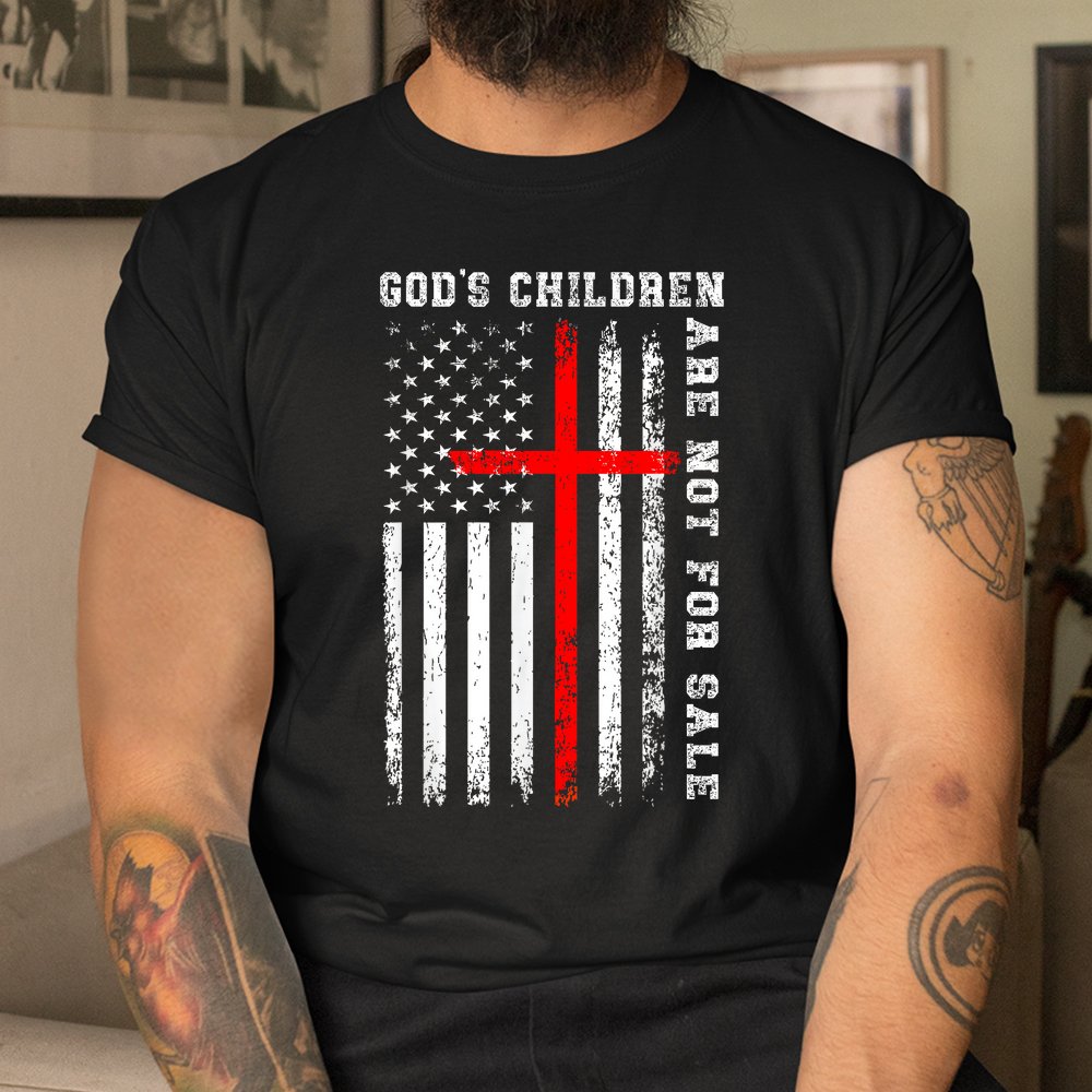 God's Children Are Not For Sale Christian USA Flag Shirt