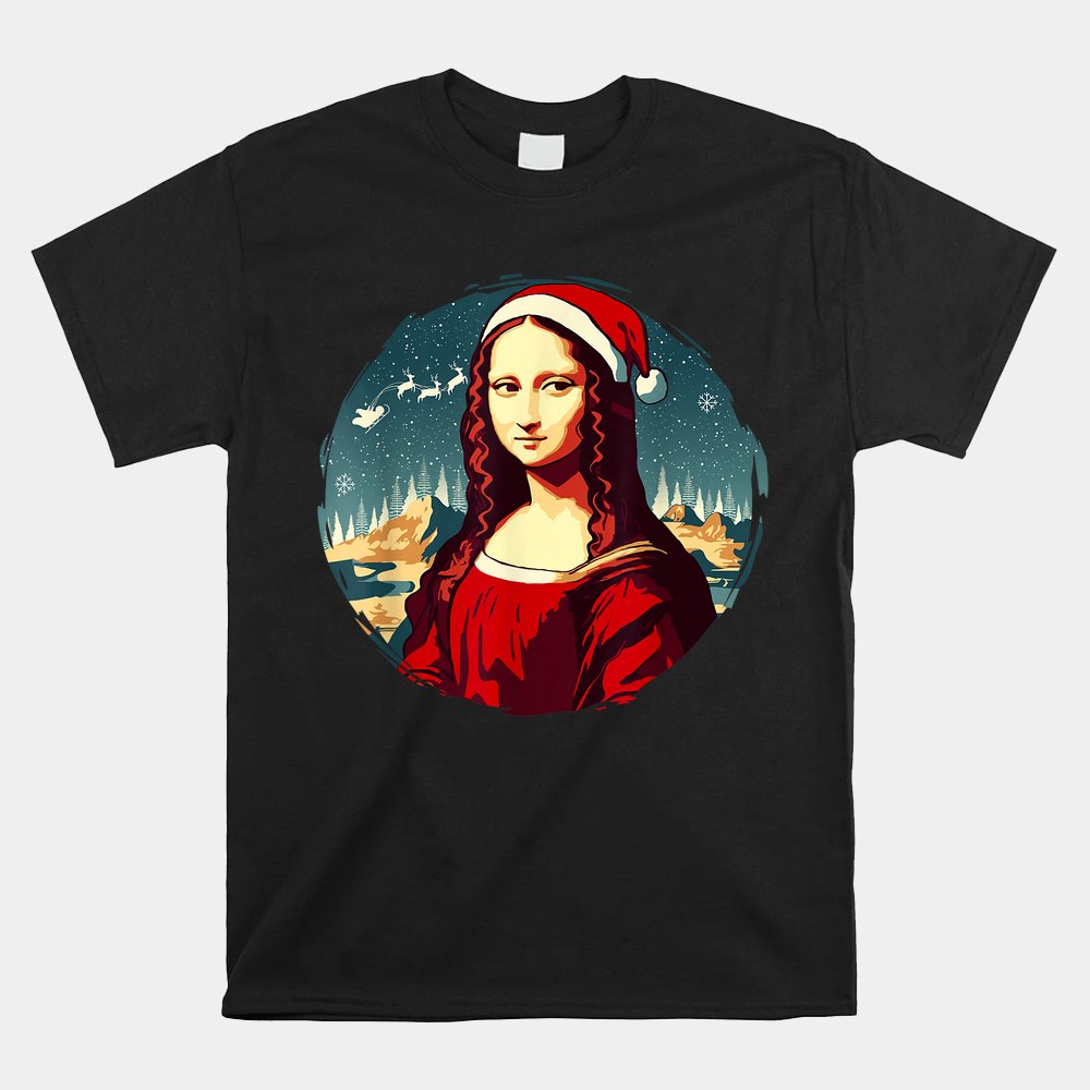 Mona Lisa Funny Christmas Art Shirt