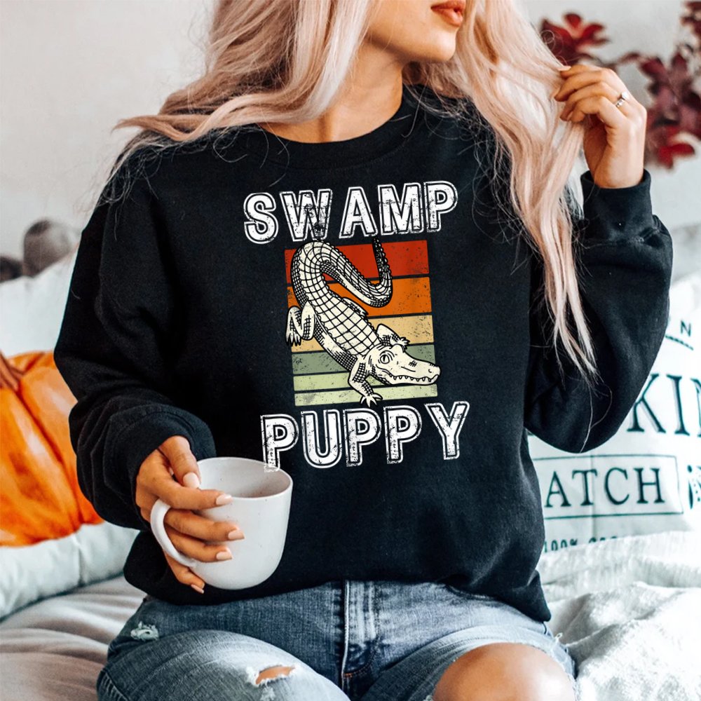 Swamp Puppy Cute Funny Sarcastic Alligator Crocodile Shirt