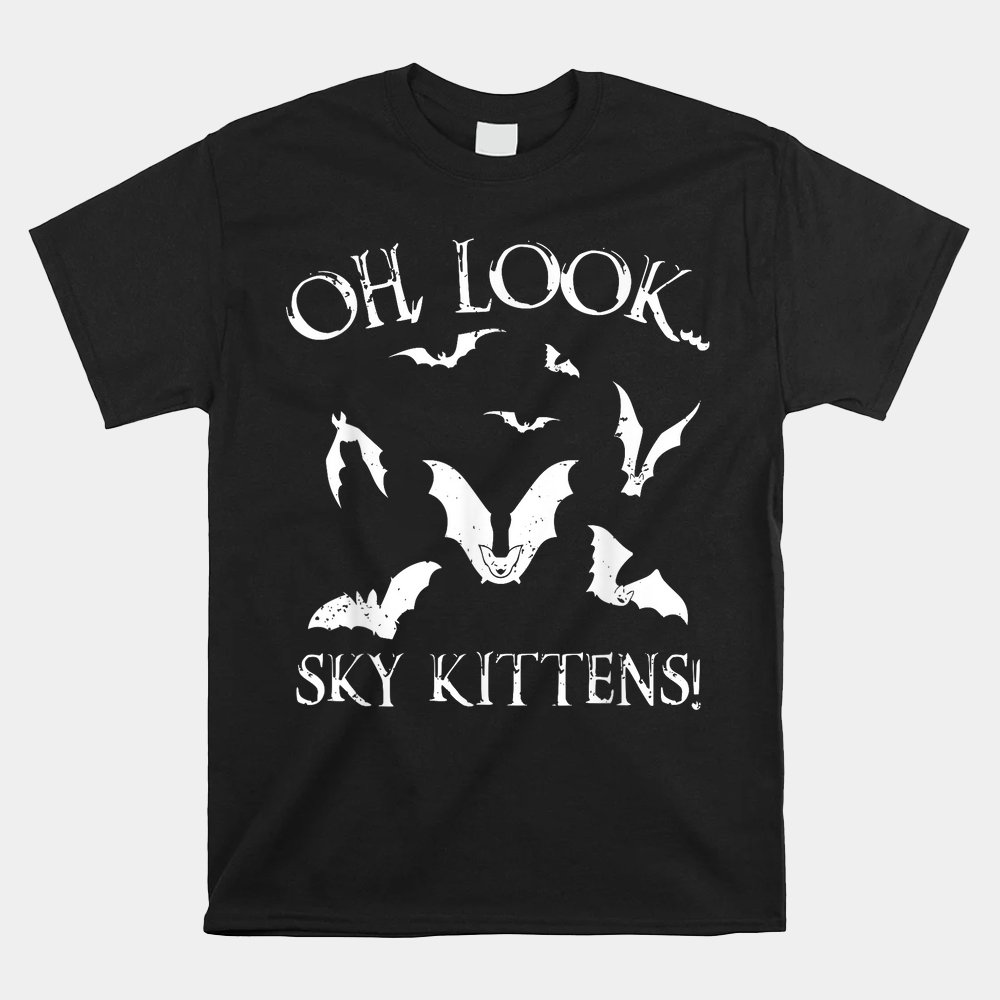 Funny Bat Cool Sky Kittens Horror Shirt