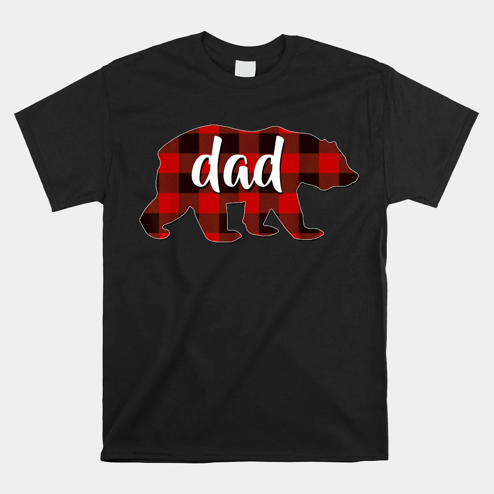 Red Plaid Dad Buffalo Matching Family Papa Pajama Christmas Shirt