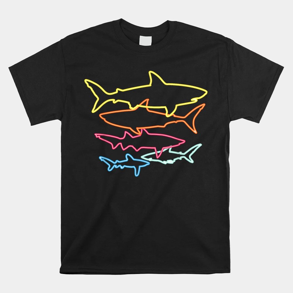 Retro 80s Shark Clothes Shark Shirt