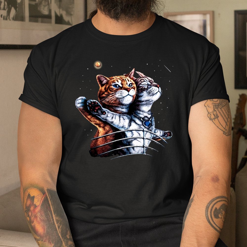 Titanic Cat Vintage Kitten In Space Galaxy Shirt