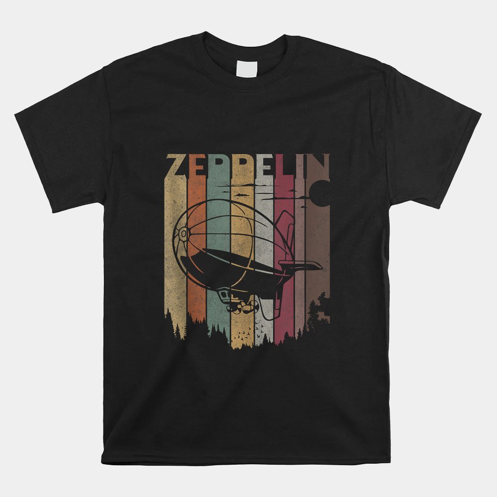Zeppelin Retro 70s 80s Dirigible Airship Zepelin Zepplin Shirt