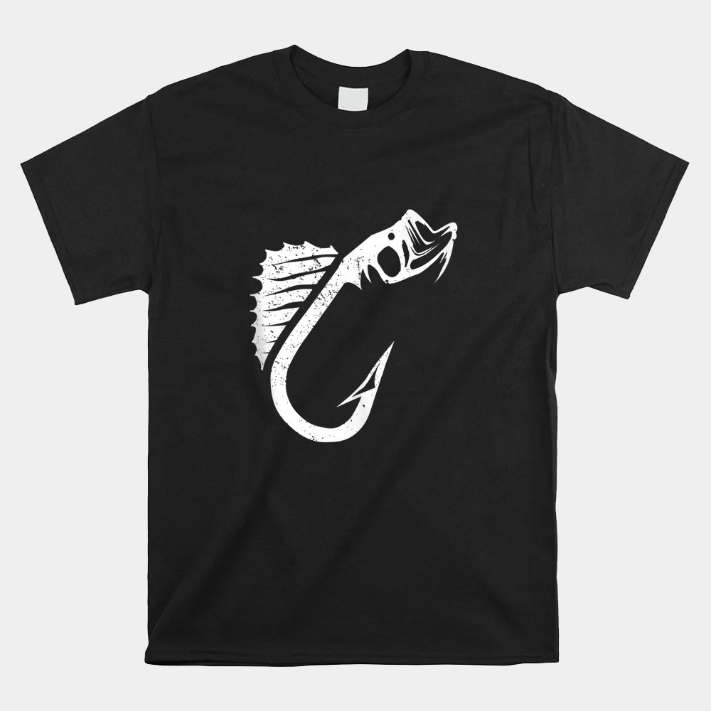 Hooked for Life Funny Fishing Bass Fish Design T-Shirt