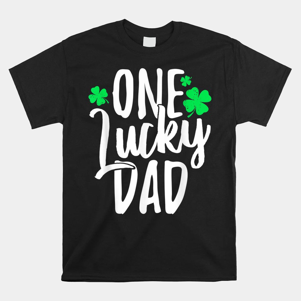 One Lucky Dad Shamrock Family Pajama  St. Patrick's Day Shirt