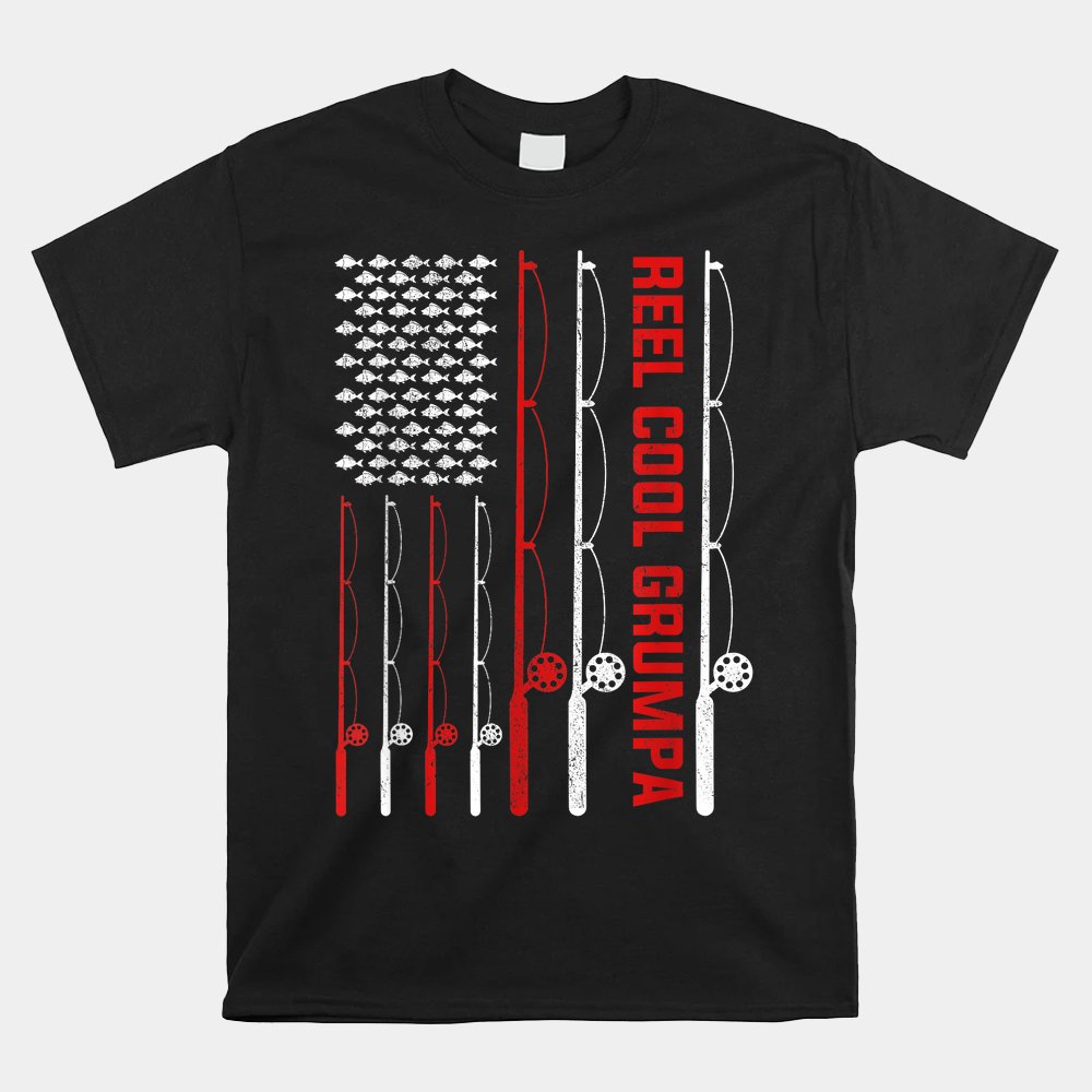 Cool Fishing American Flag USA Fish Shirt - TeeUni