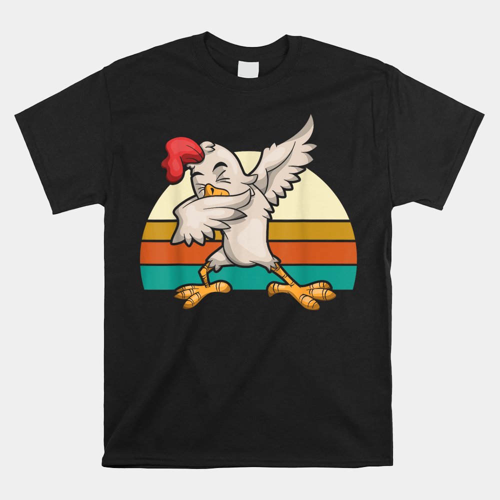 Retro Dabbing Rooste Funny Chicken Shirt