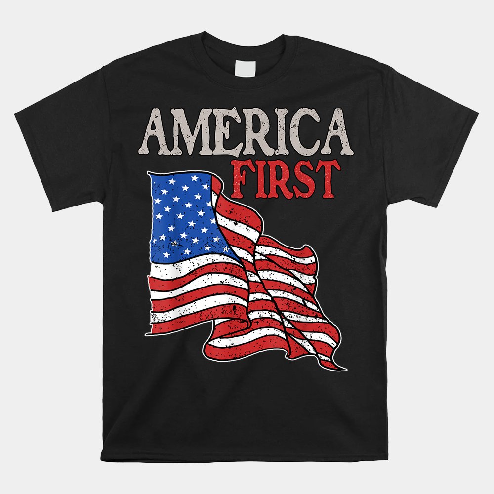 America First USA American Patriot Flag Shirt