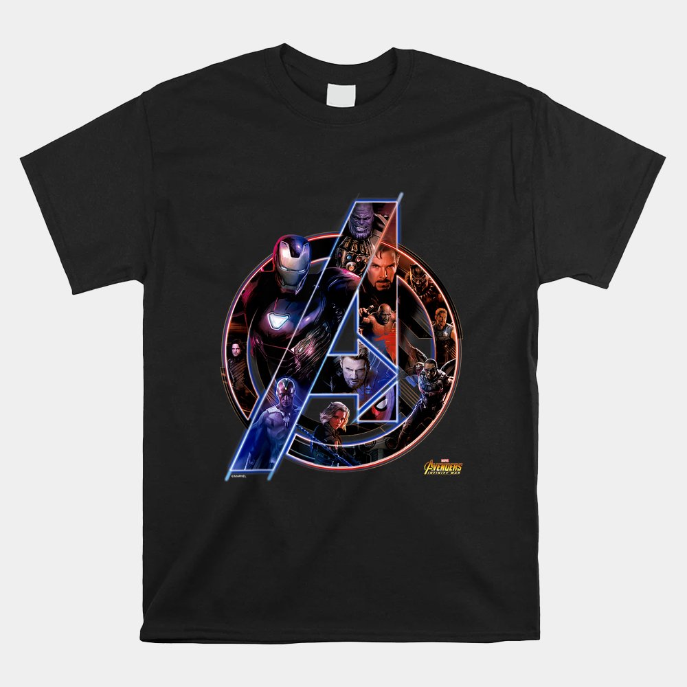 Avengers Infinity War Neon Team Shirt