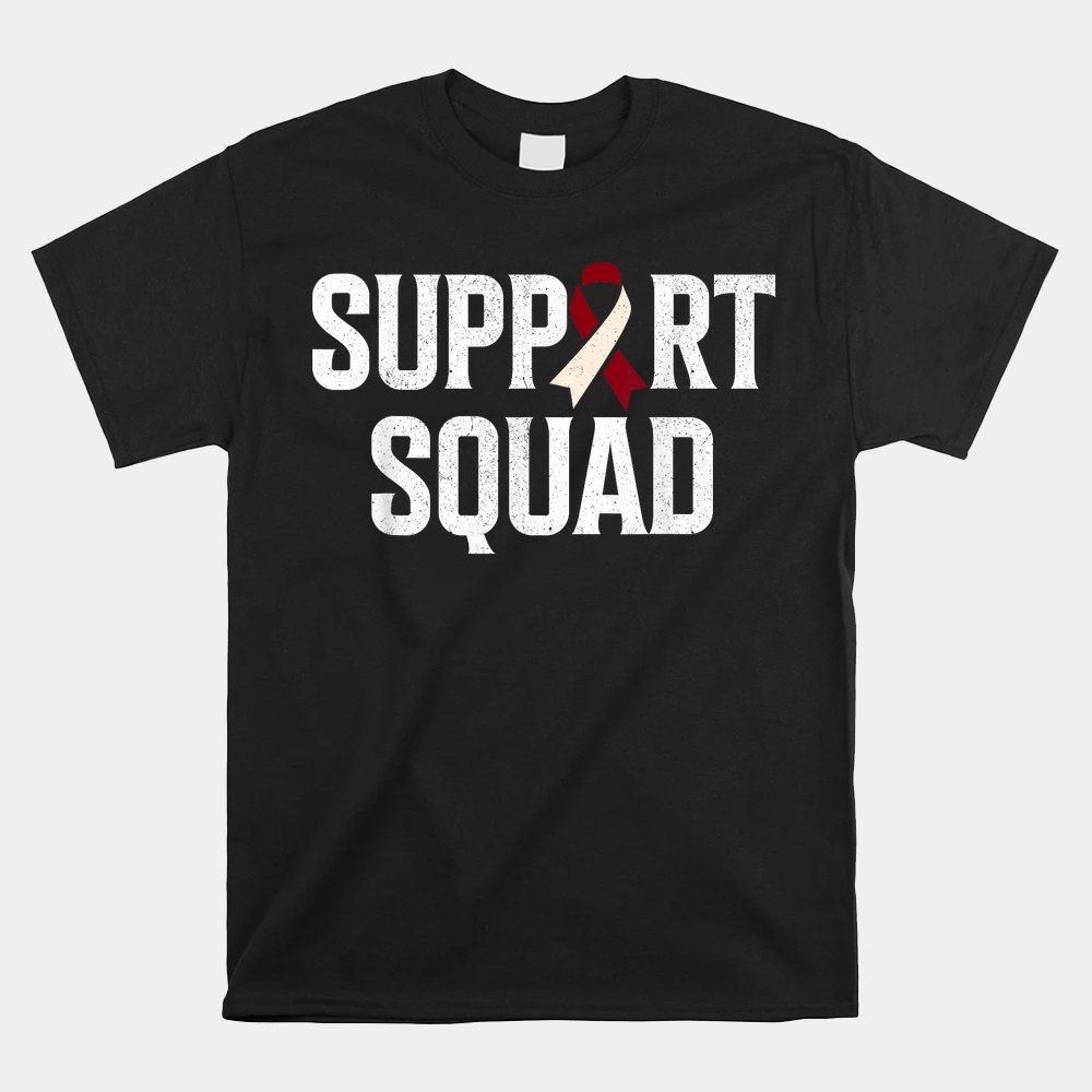 Support Squad Throat Oral Head And Neck Cancer Awareness Shirt
