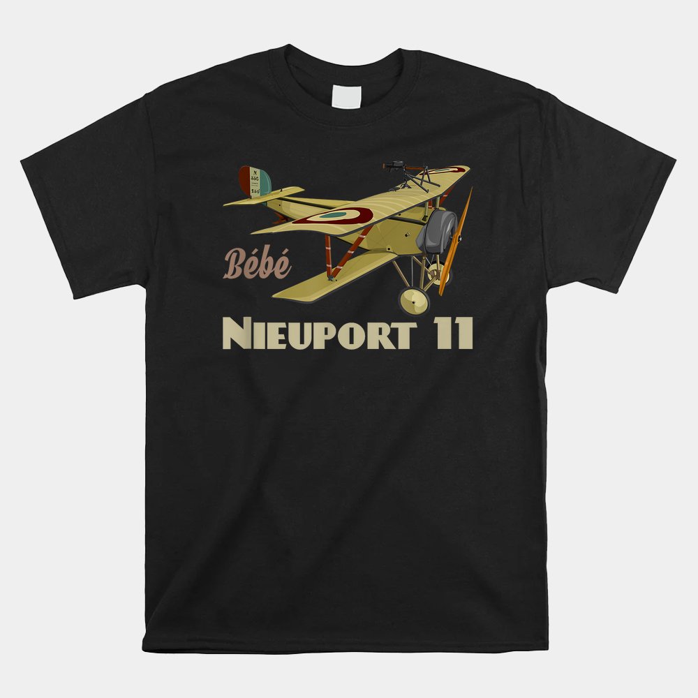 Nieuport 11 XI French WW1 Fighter Plane Biplane Sesquiplane Shirt