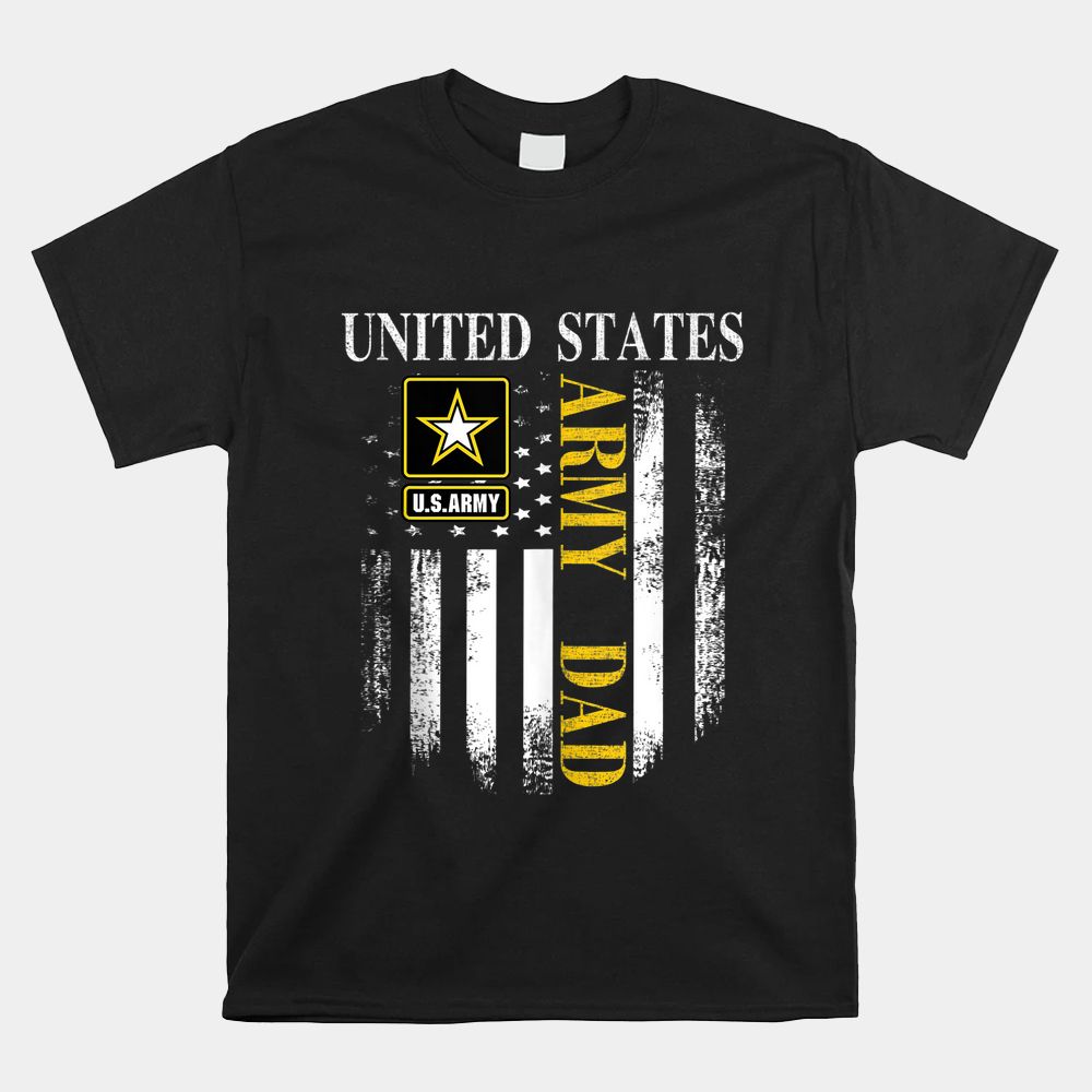 United States Army Dad With American Flag Shirt