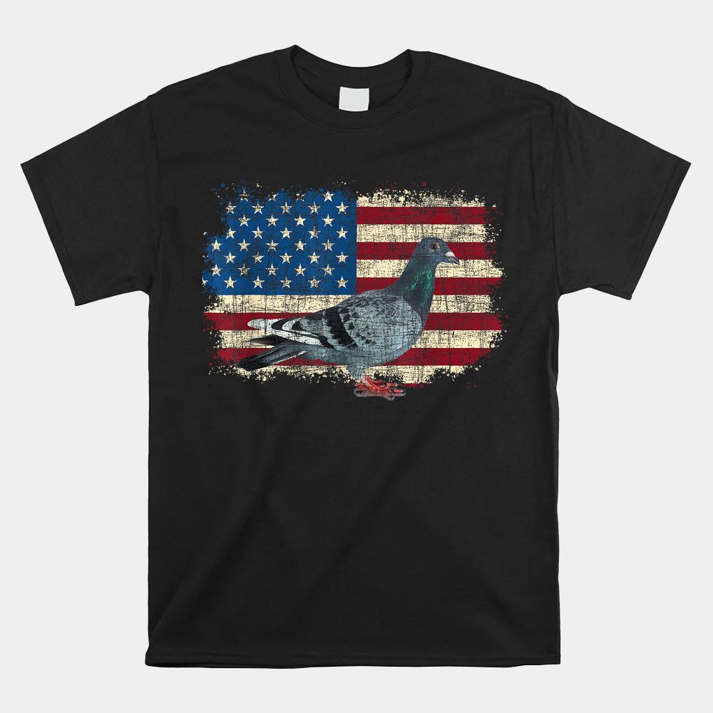 Patriotic Pigeon - 4th Of July Fourth Pigeon Breeder Racing Shirt